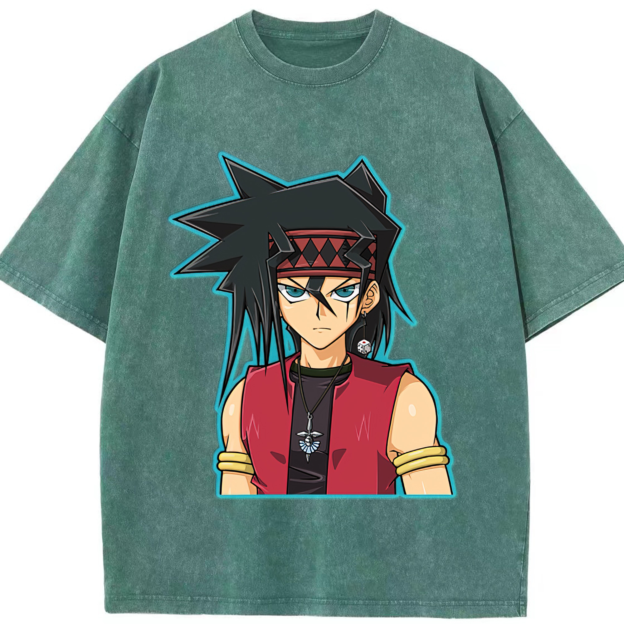 （画像用） 遊☆戯☆王 Yu-Gi-Oh! 綿100% ヴィンテージ風 半袖Tシャツ（フロントプリント）